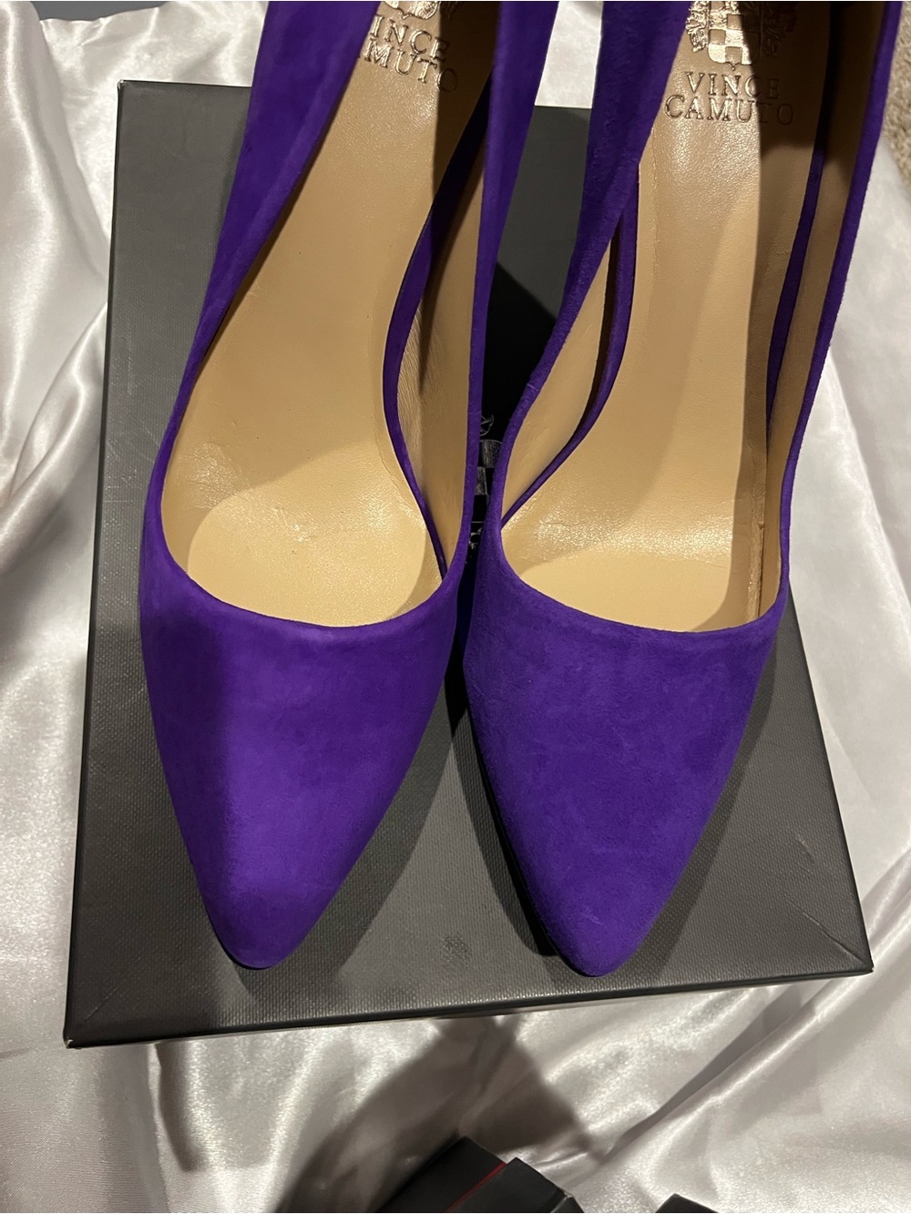 Vince Camuto Purple Frenzy Suede Pointed Pumps